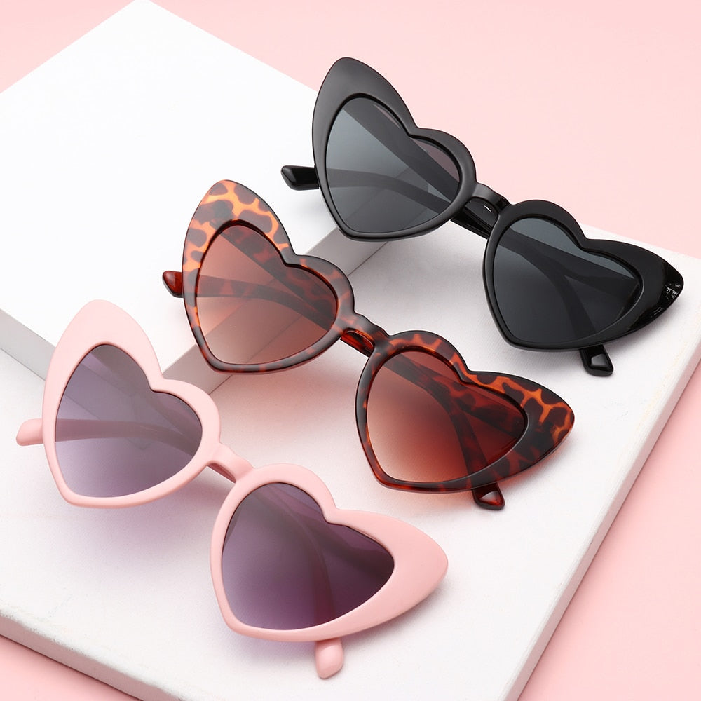 Retro Heart Cat Eye Sunglasses