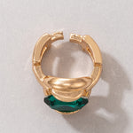 Load image into Gallery viewer, Luxury Green Crystal Stone Opening Ring
