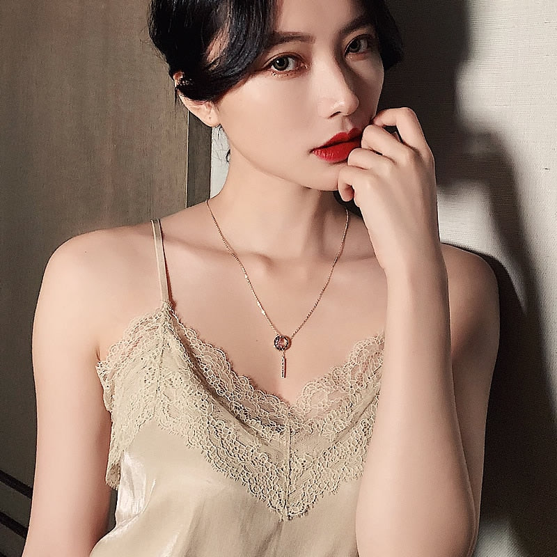 Luxury Roman Numeral Crystal Necklace
