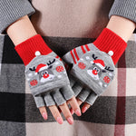 Load image into Gallery viewer, Knitted Fingerless Christmas Gloves
