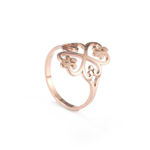 Elegant Clover Statement Ring