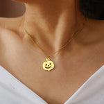 Load image into Gallery viewer, Jack O&#39; Lantern Dainty Pendant Necklace
