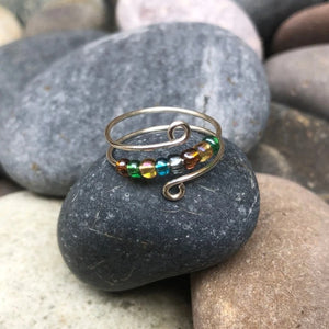 Spiral Beaded Fidget Ring