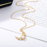 Load image into Gallery viewer, Moon and Star Crystal Necklace
