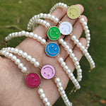 Load image into Gallery viewer, Colorful Smiley Pearl Bracelet

