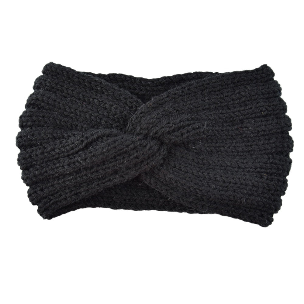 Winter Thick Knit Crossknot Headband