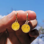 Load image into Gallery viewer, Colorful Enamel Smiley Face Earrings
