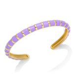 Load image into Gallery viewer, Colorful Enamel Striped Cuff Bracelet
