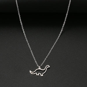 Tiny Dino Dainty Pendant Necklace