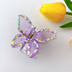 Load image into Gallery viewer, Transparent Beaded Butterfly Hair Claws
