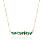Load image into Gallery viewer, Green Baguette Chain Necklace
