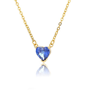 Crystal Heart Pendant Necklace