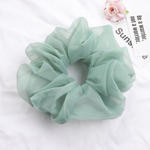 Oversized Organza Solid Scrunchie