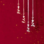Load image into Gallery viewer, Christmas Tree Swirl Drop Earrings
