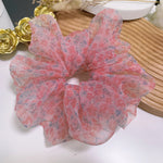 Load image into Gallery viewer, Oversized Organza Floral Scrunchie
