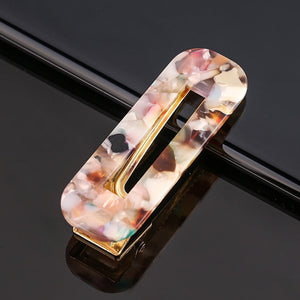 Rectangular Marbled Hairgrip