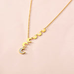 Load image into Gallery viewer, Cascading Crescent Moons Necklace
