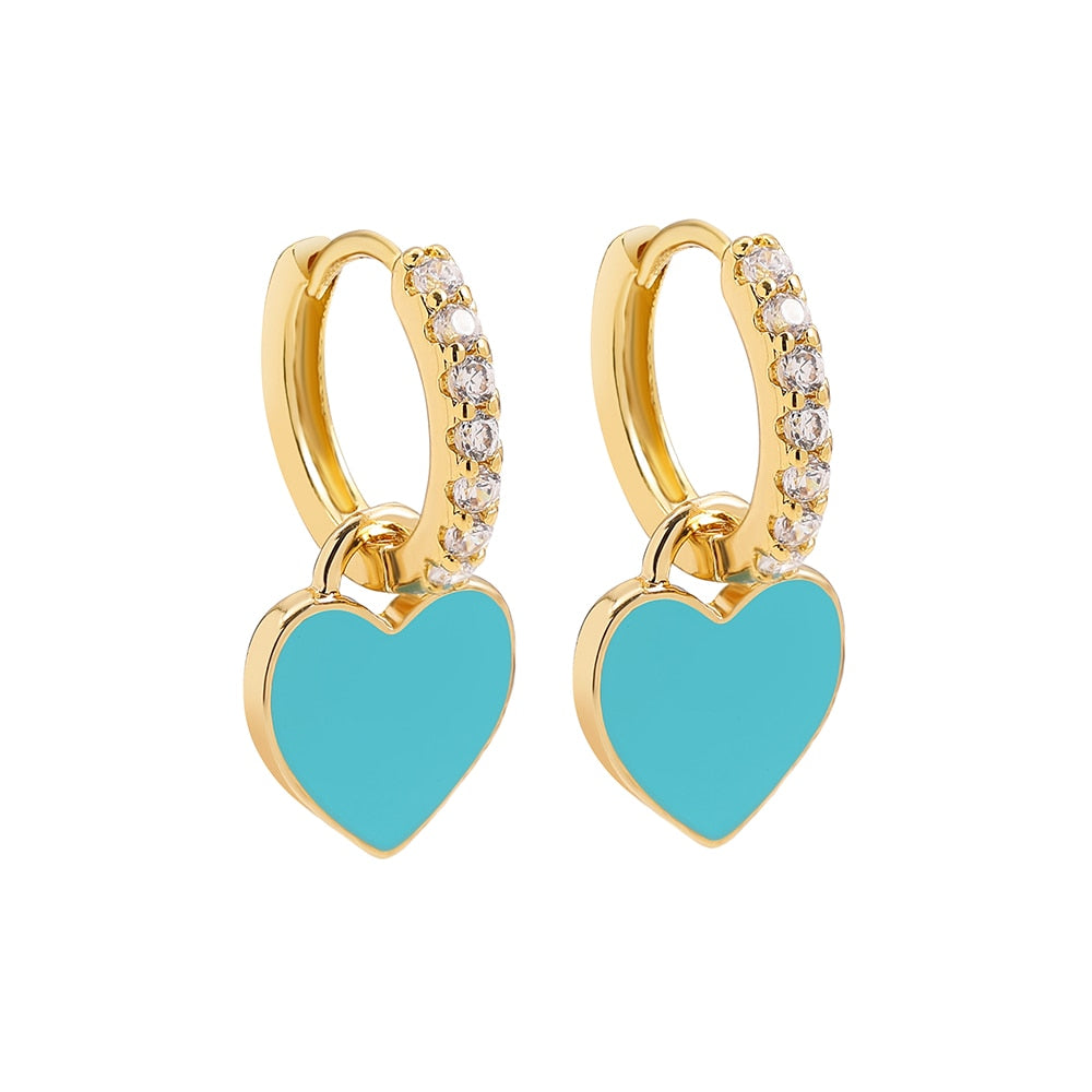 Mini Heart Huggie Earrings