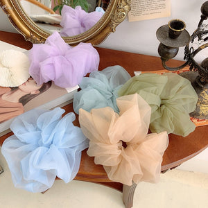 Oversized Organza Solid Scrunchie