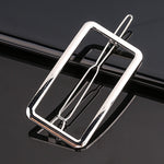 Load image into Gallery viewer, Silver Metal Geometric Hairpin
