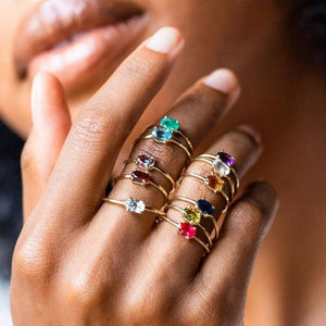 Simple Birthstone Rings