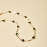 Load image into Gallery viewer, Emerald Crystal Chain Choker
