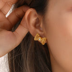 Load image into Gallery viewer, Crystal Woven Bowknot Stud Earrings
