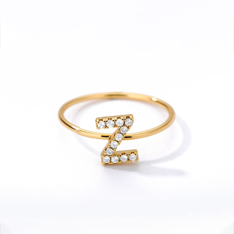 Crystal Initial Ring