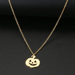 Load image into Gallery viewer, Jack O&#39; Lantern Dainty Pendant Necklace
