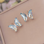 Load image into Gallery viewer, Rainbow Crystal Butterfly Stud Earrings

