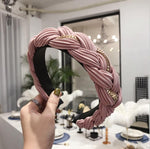 Load image into Gallery viewer, Braided Chain Satin Headband
