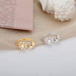 Load image into Gallery viewer, Crystal Sun Flower And Butterfly Ring
