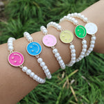 Load image into Gallery viewer, Colorful Smiley Pearl Bracelet
