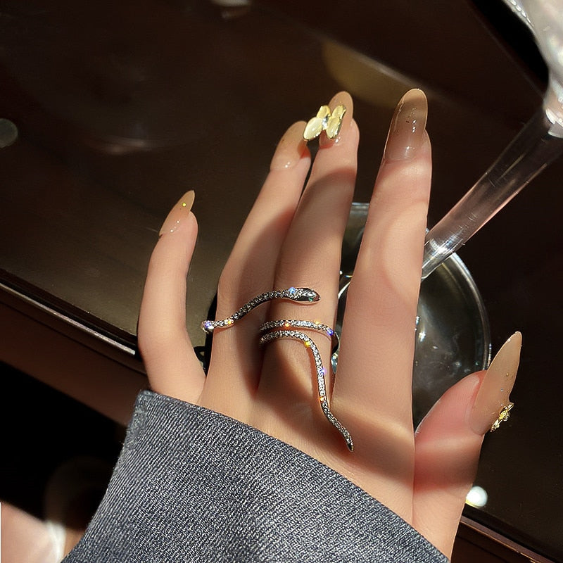 Crystal Snake Ring