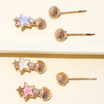 Load image into Gallery viewer, Golden Metal Seashell Hairpin Set
