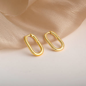 Vintage Oval Hoop Earrings