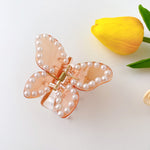 Load image into Gallery viewer, Transparent Beaded Butterfly Hair Claws
