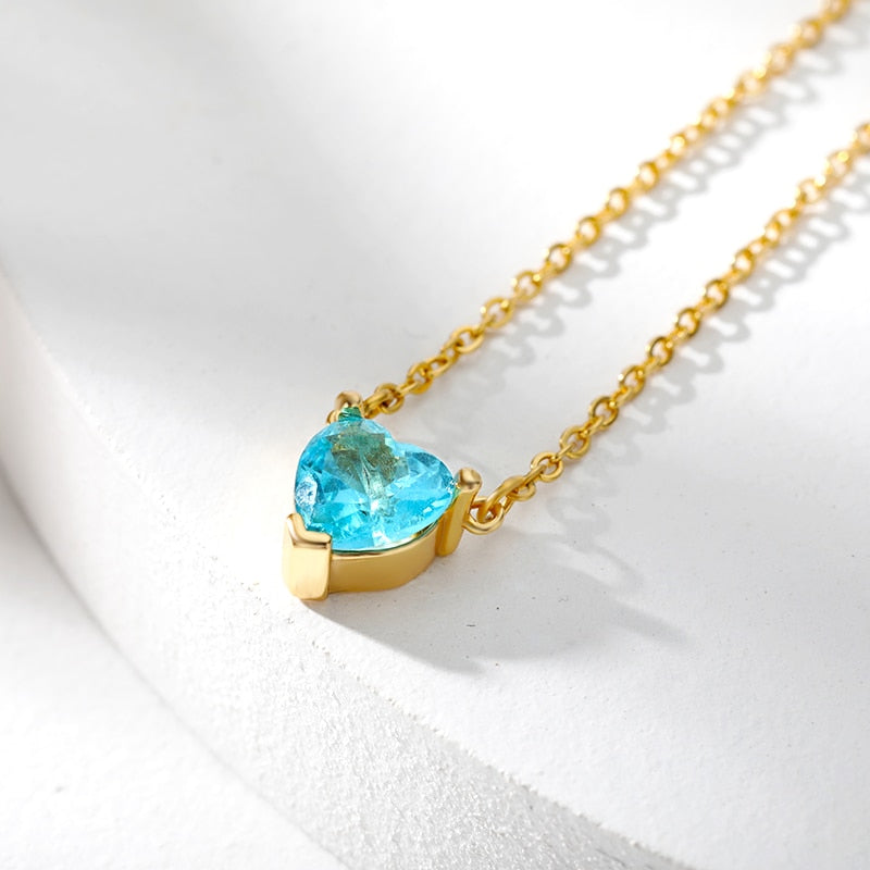 Crystal Heart Pendant Necklace