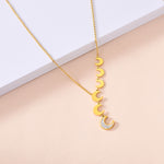 Load image into Gallery viewer, Cascading Crescent Moons Necklace
