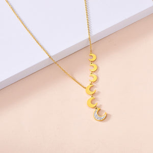 Cascading Crescent Moons Necklace
