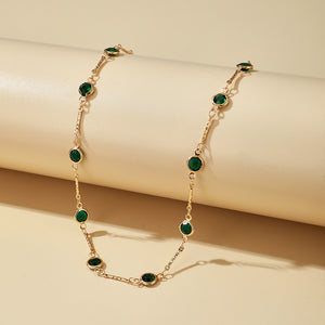 Emerald Crystal Chain Choker