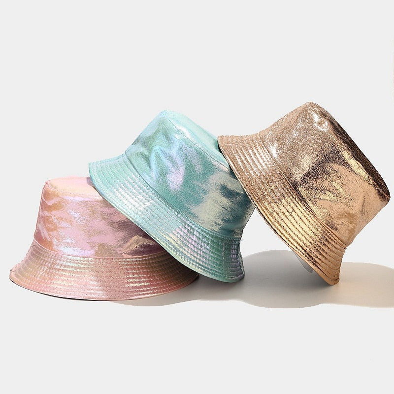 Metallic Reversible Bucket Hat