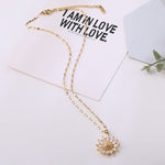 Load image into Gallery viewer, Gold Plated Sunflower Necklace
