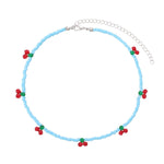 Load image into Gallery viewer, Cherry Beaded Choker Necklace
