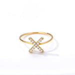 Load image into Gallery viewer, Crystal Initial Ring
