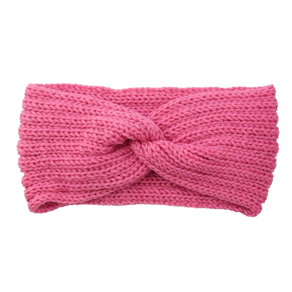 Winter Thick Knit Crossknot Headband