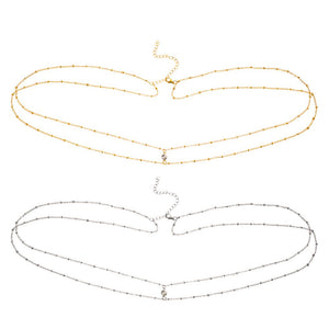Double Layer Beaded Waist Chain