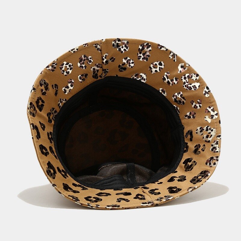 Metallic Leopard Print Bucket Hat