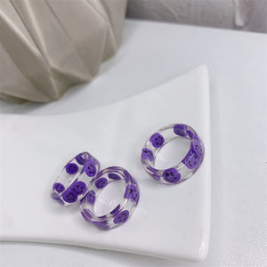 Transparent Acrylic Smiley Ring