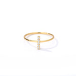 Load image into Gallery viewer, Crystal Initial Ring
